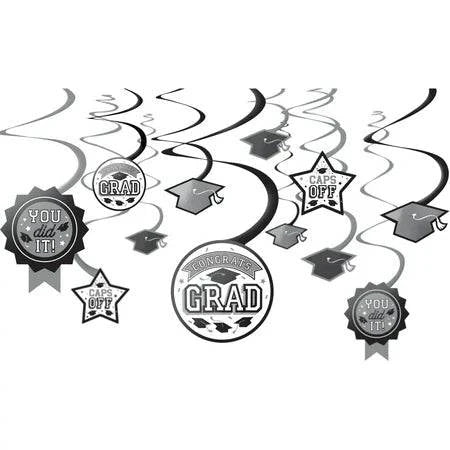 Graduation Swirls Decoration - Amscan