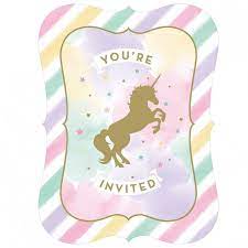 Invitations - Unicorn Sparkle (8ct)