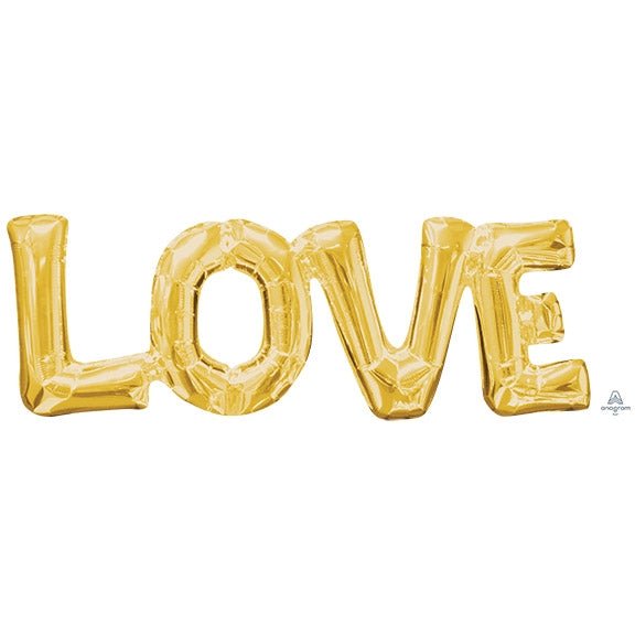 LOVE - Phrase GOLD (PKG) 25inx9in - Air - fill Valved