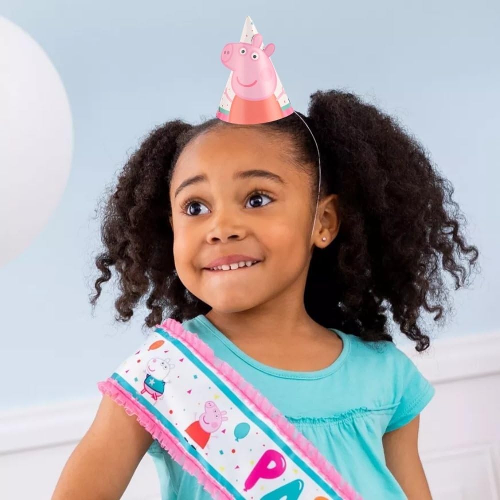 Mini Party Hats - Peppa Pig Confetti Party (8ct)