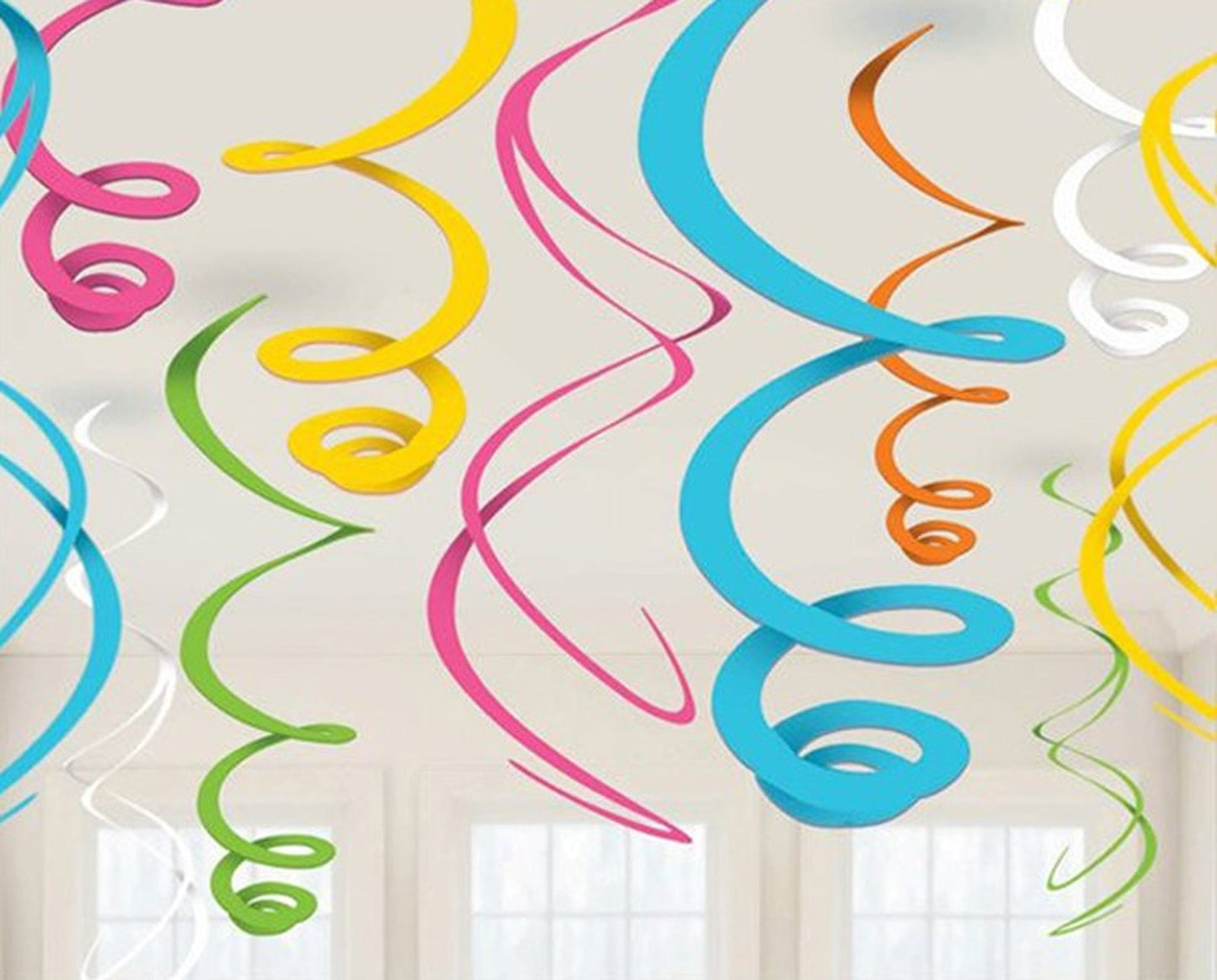Multi - Color Rainbow Swirl Decoration 12pc