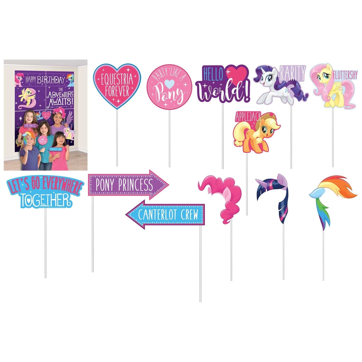 My Little Pony Friendship Adventures Scene Setters 4ct - Amscan