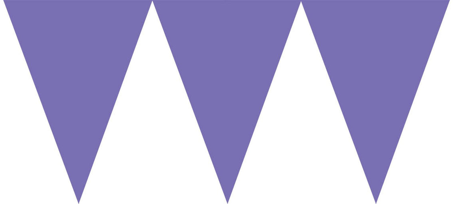 Purple Pennant Banner 24pc