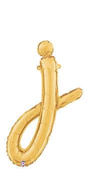 Script Letter J - Gold