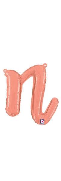 Script Letter N - Rose Gold
