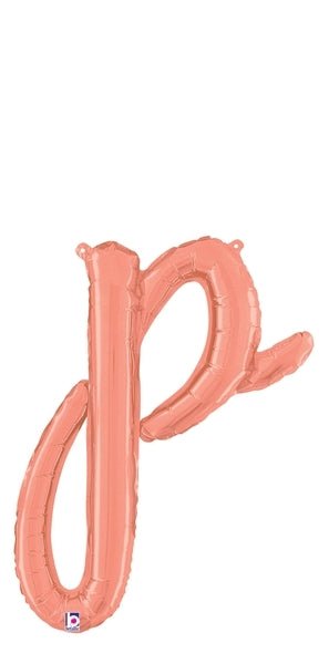 Script Letter P - Rose Gold