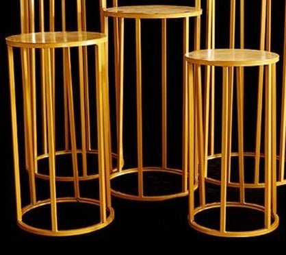 Set of 3 Round Dessert/Side Tables - Borosino