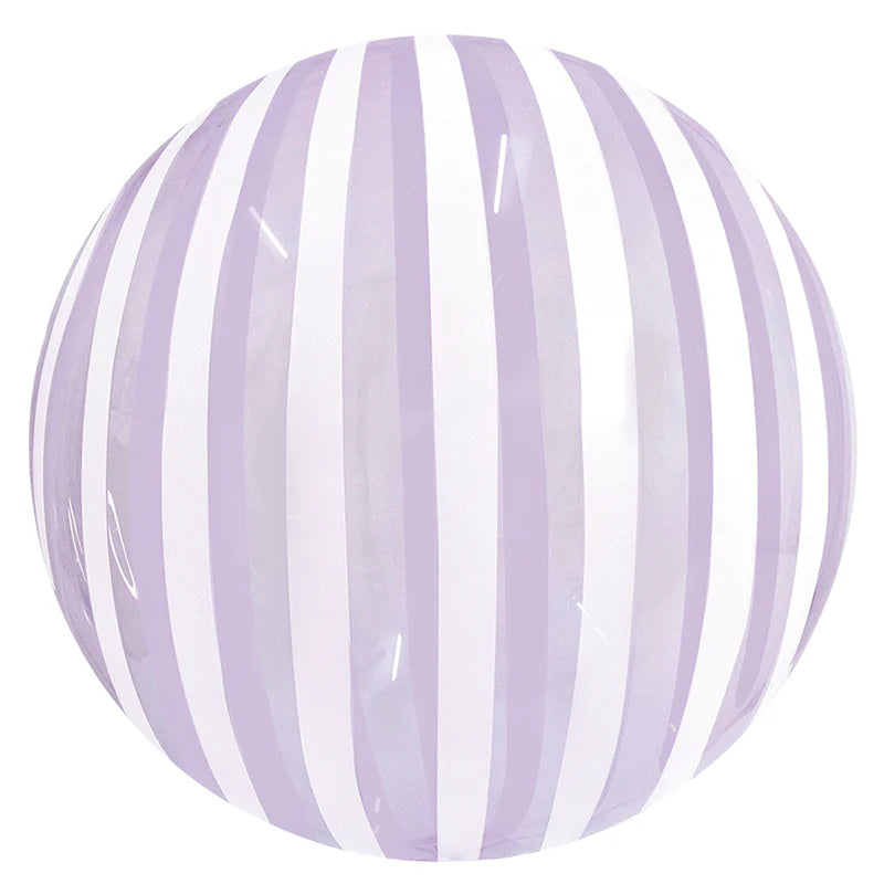 Globo BOBO de rayas moradas de 18"