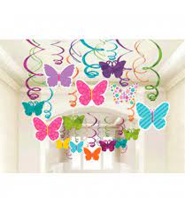 Summer Butterfly Hanging Swirl (30ct)