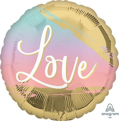 Sunset LOVE - Standard Satin XL - Round Foil Balloon (PKG)
