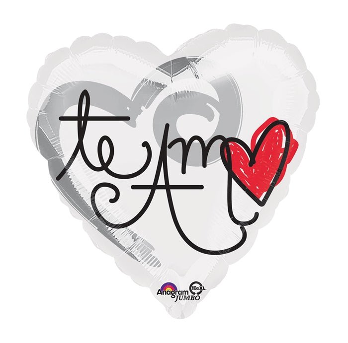 TE AMO Red Heart - Pk of 25 - Standard HX - Heart Shaped Foil Balloon