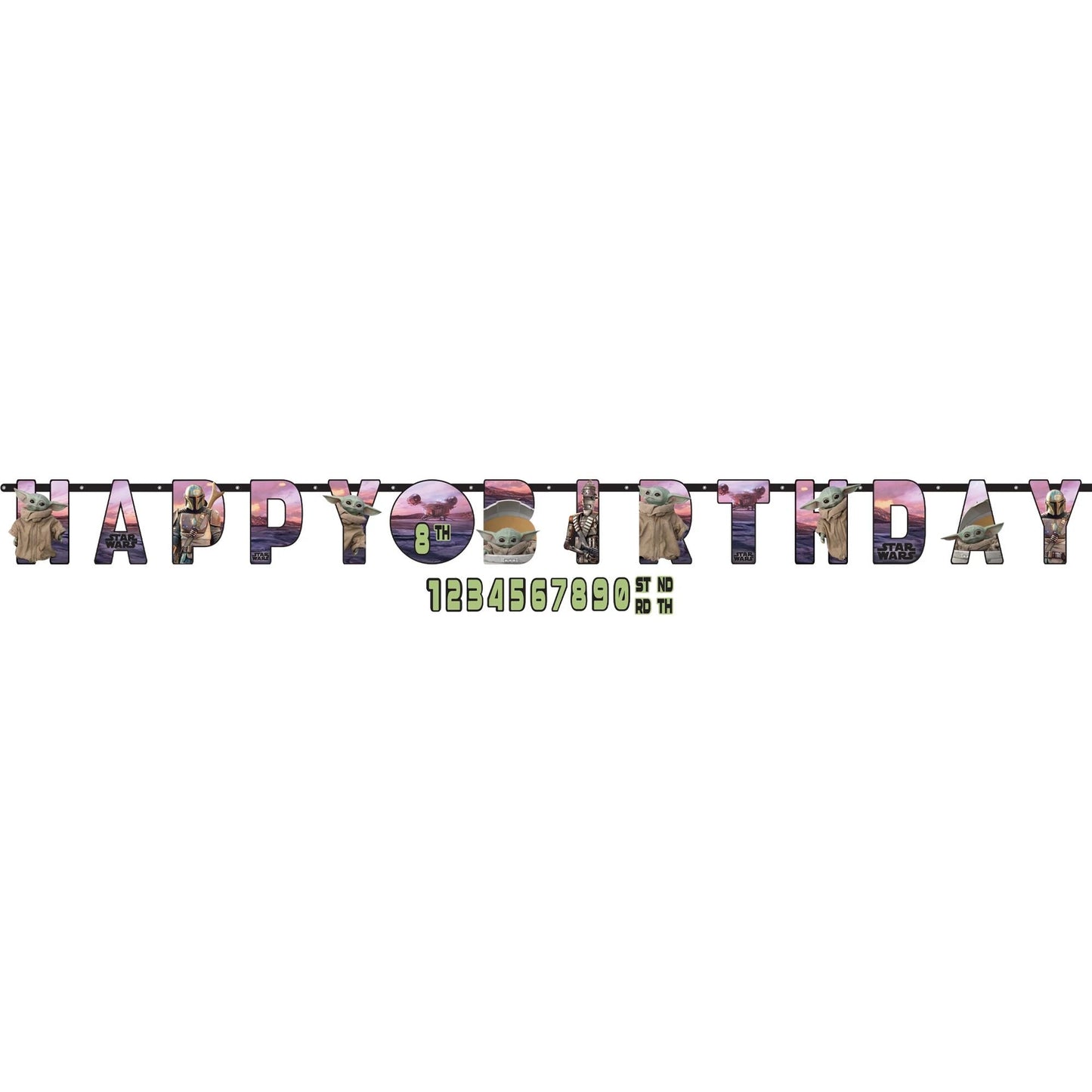 The Mandalorian - The Child Add - An - Age Jumbo Letter Banner 10ft