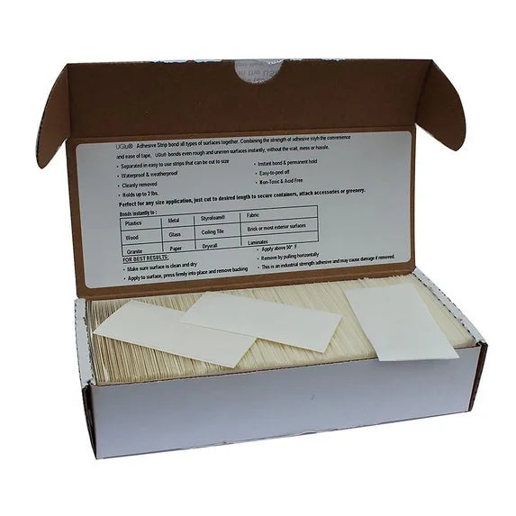 UGlu Dashes Contractor Pack Adhesive - 1" x 3" Strips - Box of 250 - Pro Tapes