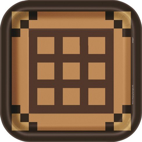 Unique Minecraft Plate 9" 8ct