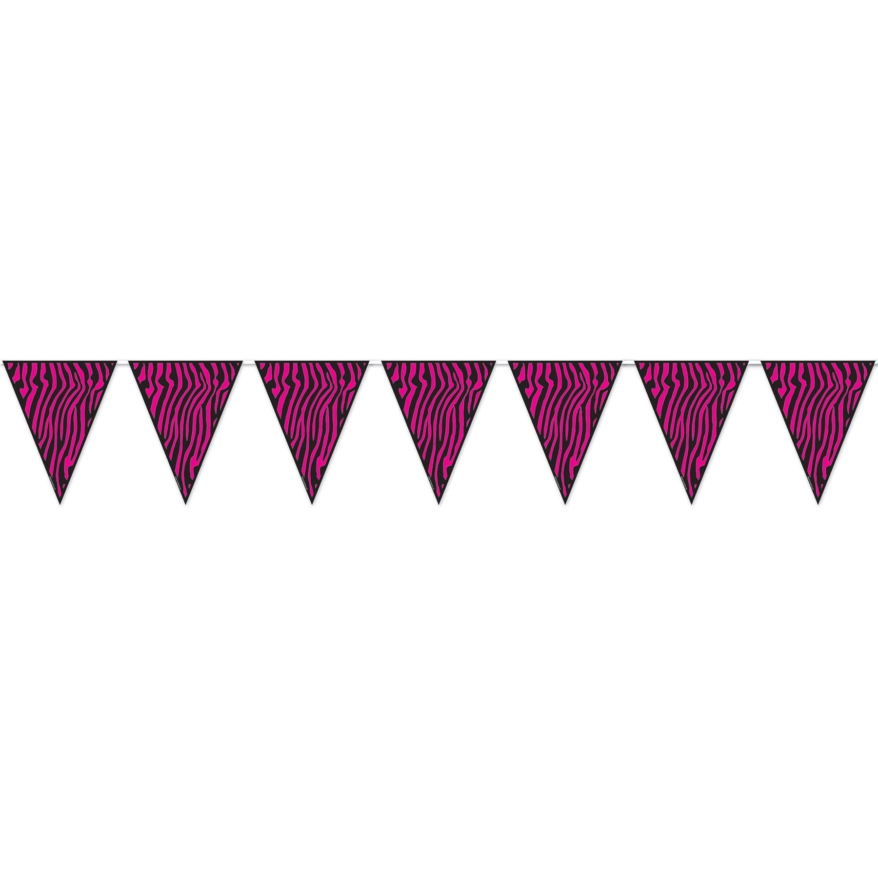 10' Banner - Pink Zebra Print