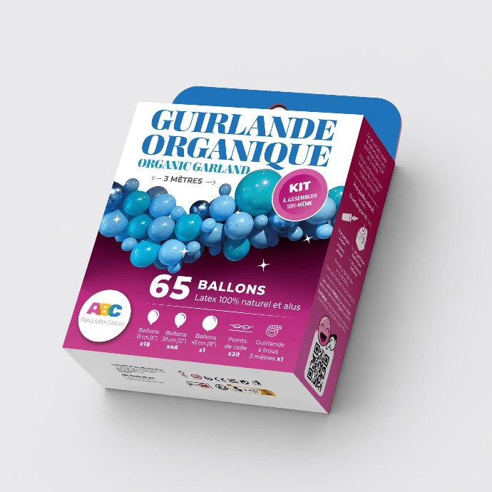 10' Organic Balloon Garland Kit - Blue