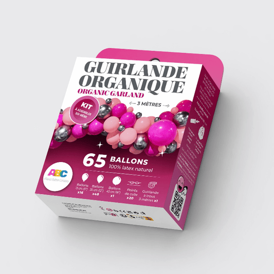 10' Organic Balloon Garland Kit - Pink