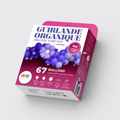 10' Organic Balloon Garland Kit - Purple Daisy