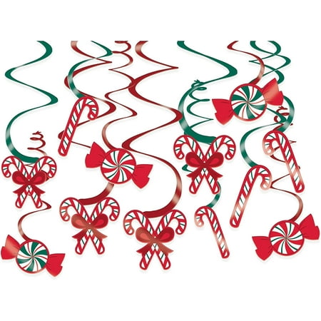 Swirl Decorations - Candy cane (12ct) - Amscan