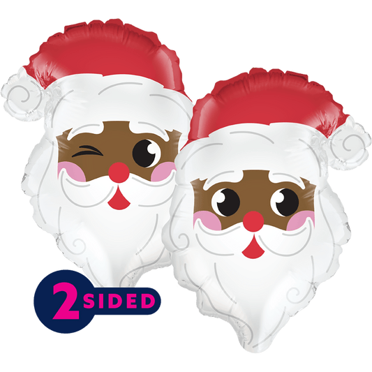 11" Air - fill Dark Skin Santa Head Shape