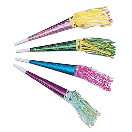 11in Foil Horn w/ Tassel ASSORTED Colors