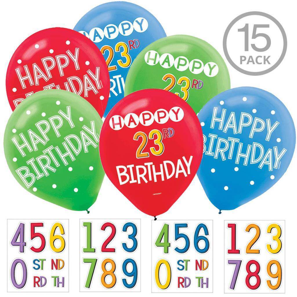 12" Add - Any Age Latex Balloons (15pc)