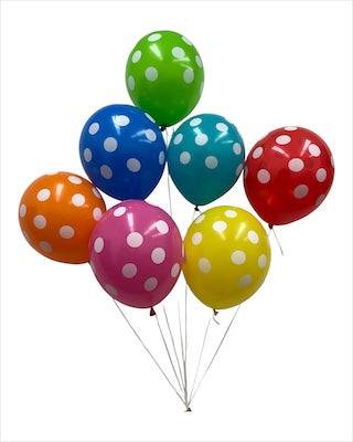 12" Polka Dots (72ct) - Premium Party Distribution