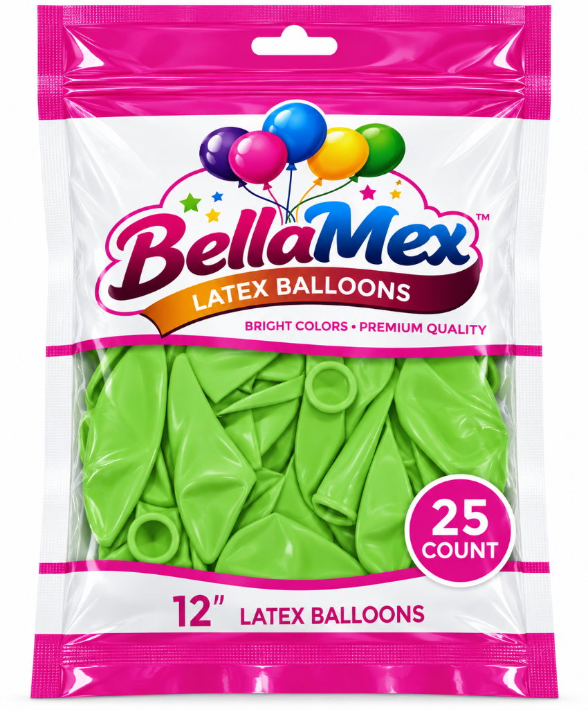 12" Lime Green Latex (25ct) - BellaMex