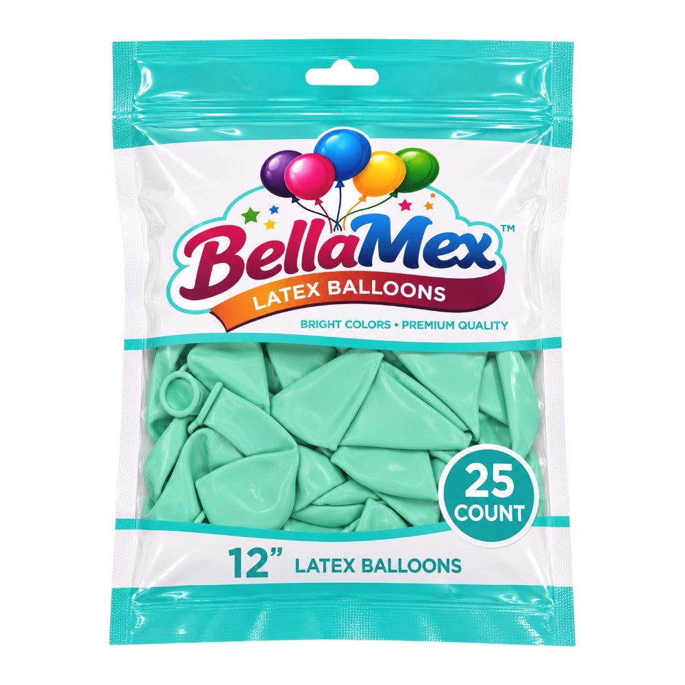 12" Pastel Tiffany Blue Latex (25ct) - BellaMex