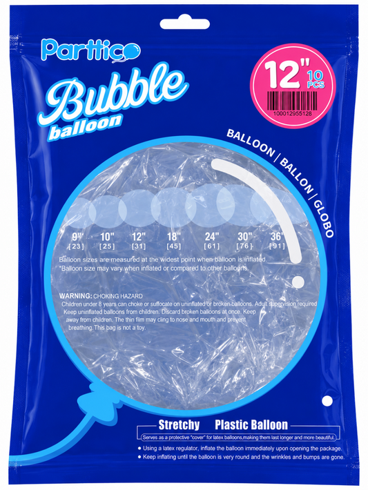 12" Clear Bobo (10ct)