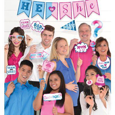 Gender Reveal Photo Booth Props - Amscan