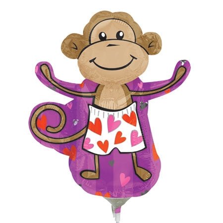 14" LOVE MONKEY - Mini Shape - Air Fill & Heat Seal ONLY!