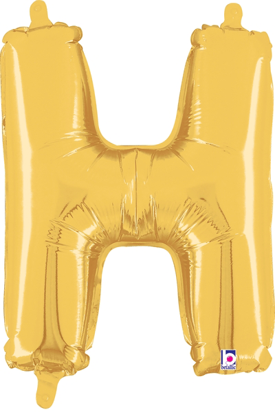 14" Megaloon Jr. Letter H - Gold (5ct)