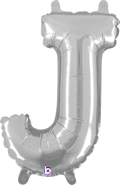 14" Megaloon Jr. Letter J - Silver (5ct)