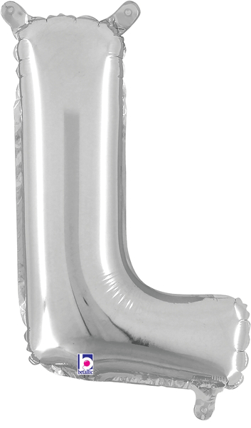 14" Megaloon Jr. Letter L - Silver (5ct)