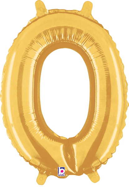 14" Megaloon Jr. Letter O - Gold (5ct)