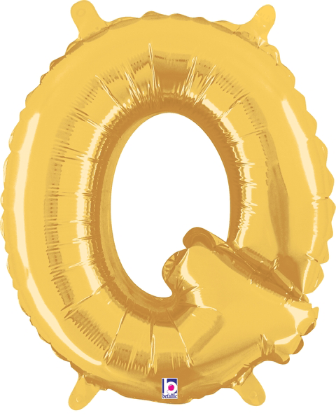 14" Megaloon Jr. Letter Q - Gold (5ct)