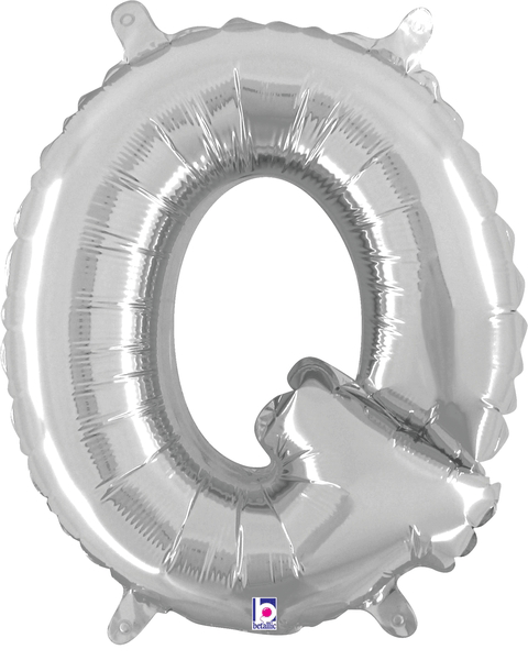 14" Megaloon Jr. Letter Q - Silver (5ct)