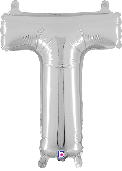 14" Megaloon Jr. Letter T - Silver (5ct)