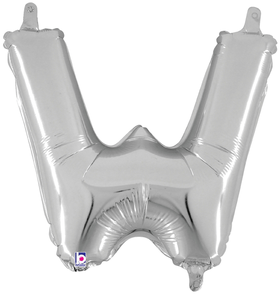 14" Megaloon Jr. Letter W - Silver (5ct)