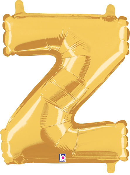 14" Megaloon Jr. Letter Z - Gold (5ct)