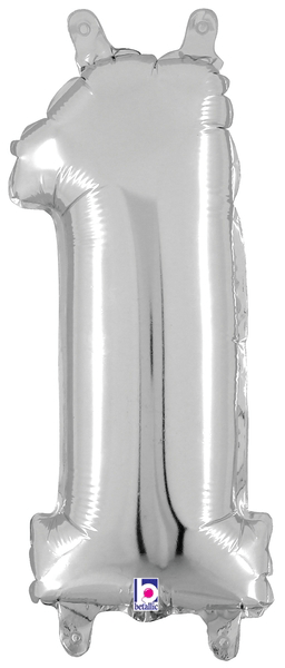 14" Megaloon Jr. Number 1 - Silver (5ct)