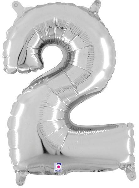 14" Megaloon Jr. Number 2 - Silver (5ct)