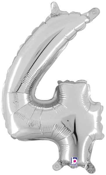 14" Megaloon Jr. Number 4 - Silver (5ct)