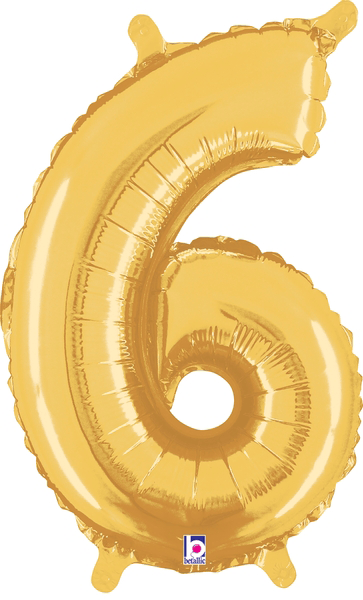 14" Megaloon Jr. Number 6 - Gold (5ct)
