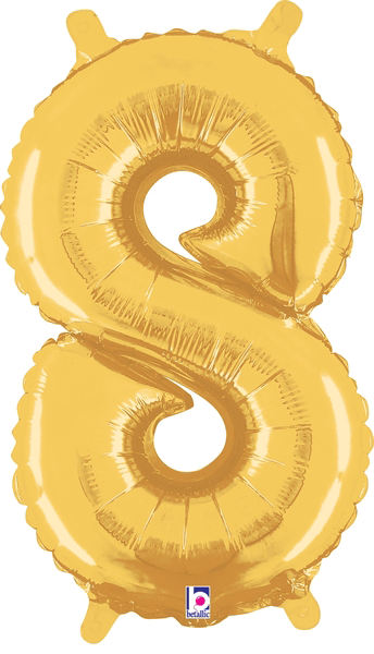 14" Megaloon Jr. Number 8 - Gold (5ct)