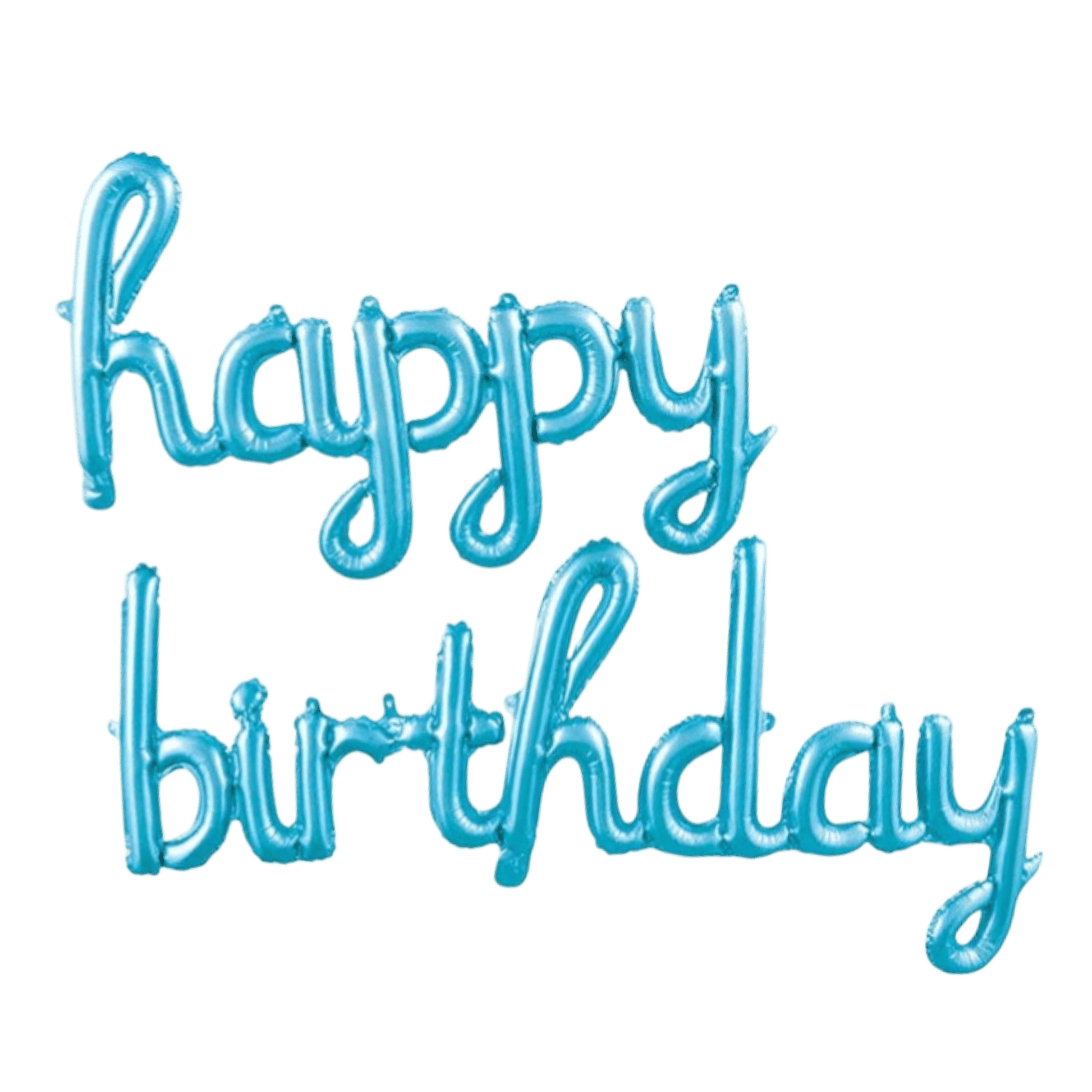 16" Balloon Banner - Cursive Happy Birthday