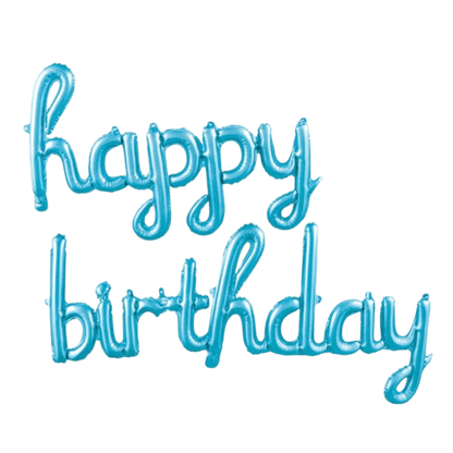 16" Balloon Banner - Cursive Happy Birthday