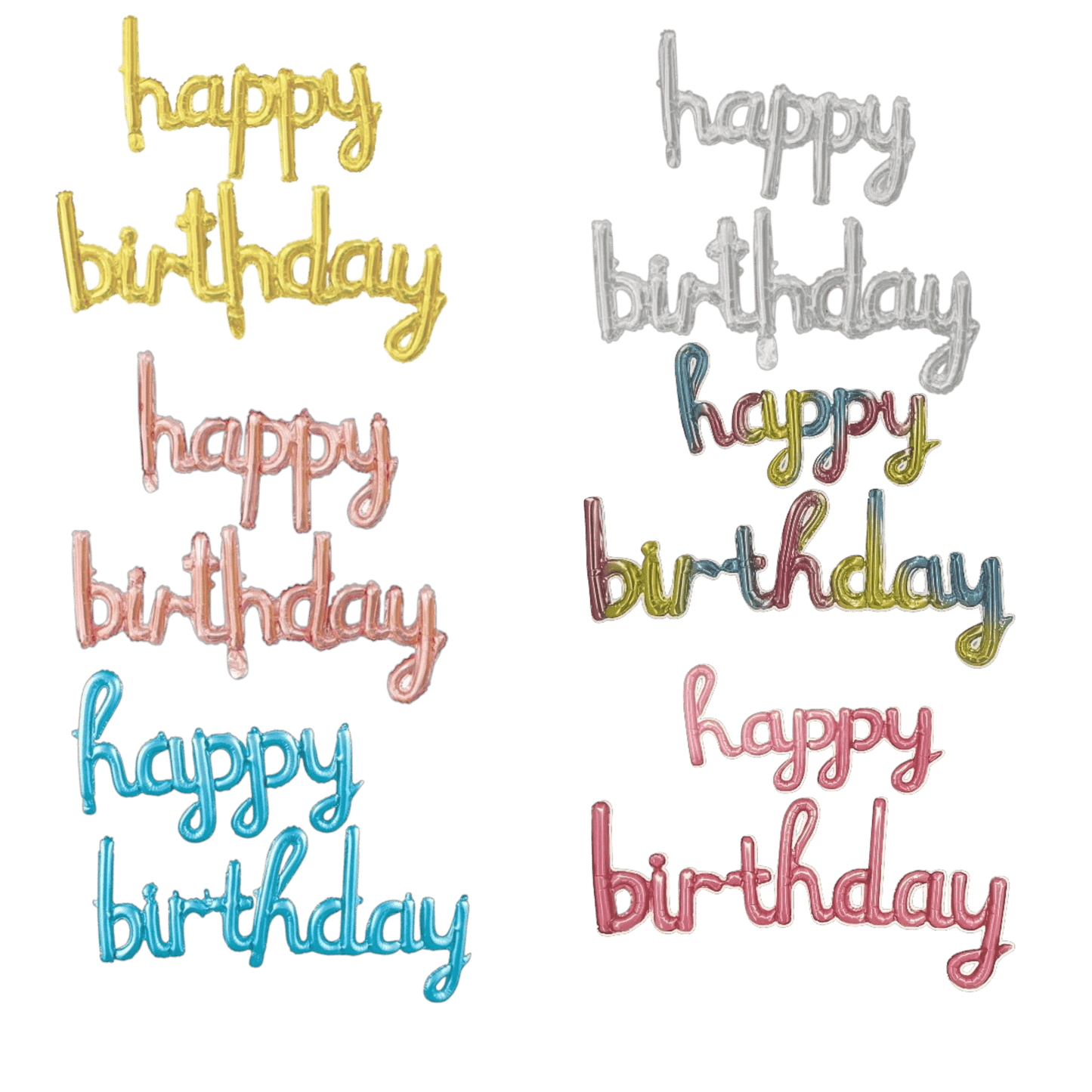 16" Balloon Banner - Cursive Happy Birthday