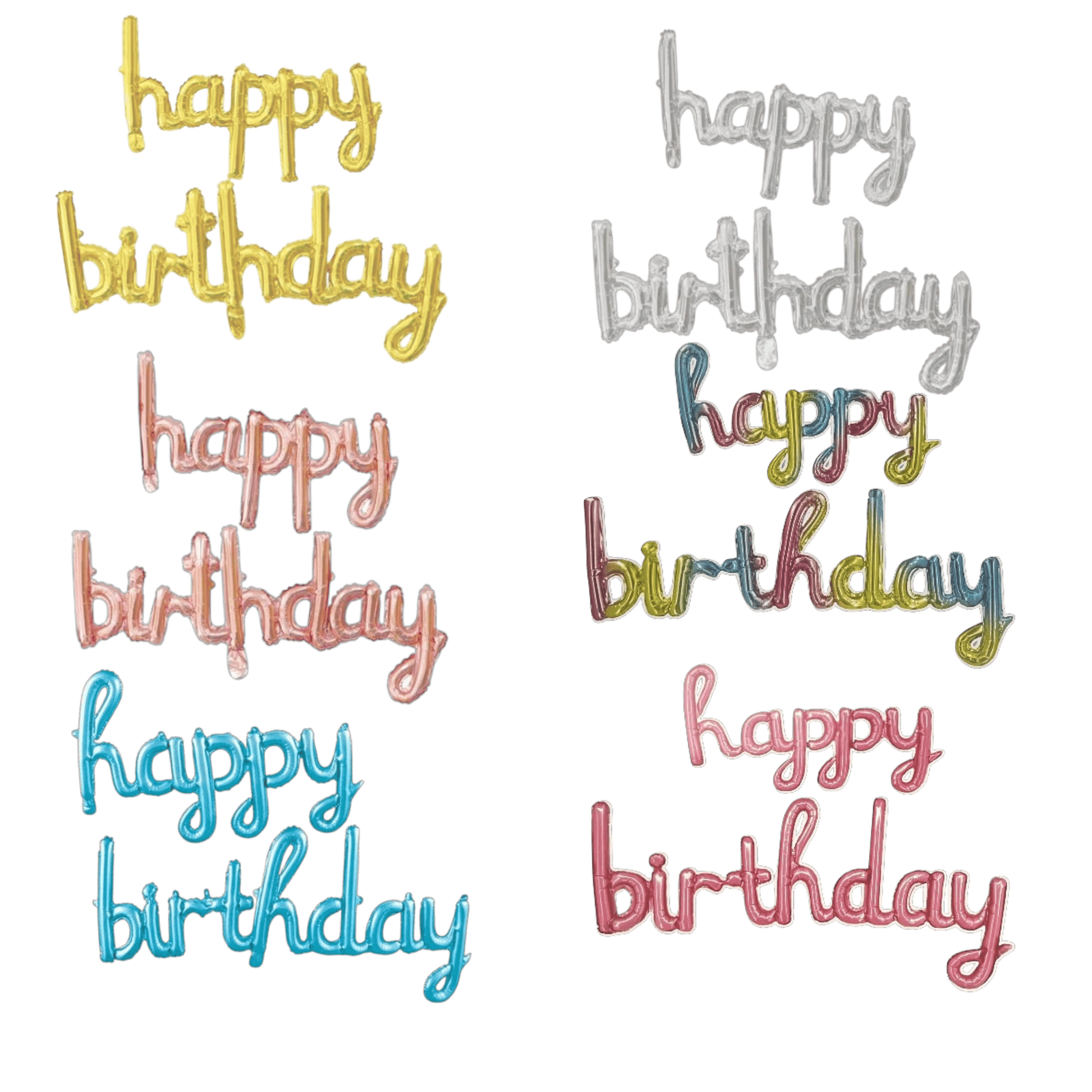 16" Balloon Banner - Cursive Happy Birthday